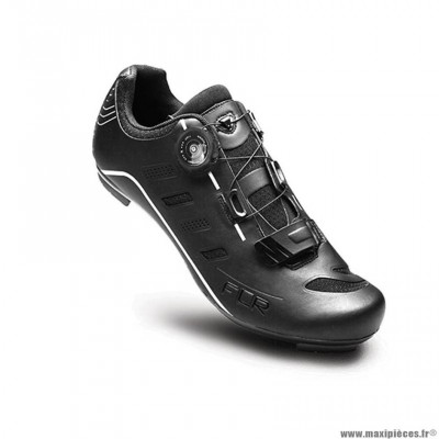 Chaussures vélo route marque FLR pro f22 taille 42 couleur noir serrage molette + bande auto agrippante