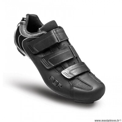 Chaussures vélo route marque FLR pro f35 taille 39 couleur noir 3 bandes auto agrippantes