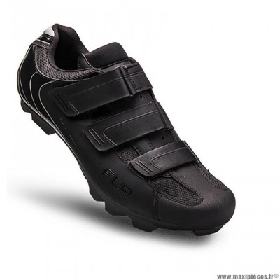 Chaussures vélo VTT marque FLR elite f55 taille 37 couleur noir 3 bandes auto agrippantes