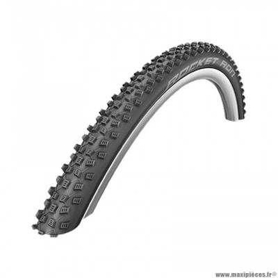 Pneu VTT 29x2.25 tringle souple marque Schwalbe rocket ron performance tl ready couleur noir 715gr (hs438/57-622)