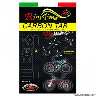 Protection cadre vélo film polyurethane taille M 14 patchs carbone