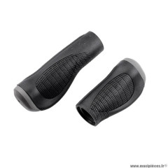 Poignées marque Atoo caoutchouc rubber ergonomique couleur noir/gris 125mm/90mm