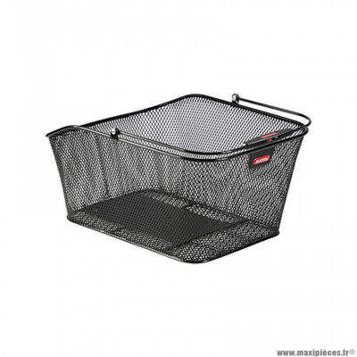 Panier vélo arrière acier maille marque Klickfix city ii 20l couleur noir 31x21x41cm (avec fix korbklip)