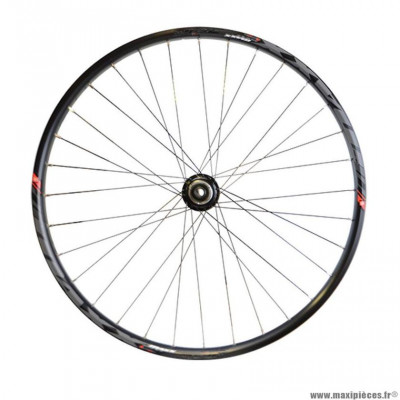 Roue Avant VTT 26 Pouces – Jante Noire Mach1 Klixx, Axe Traversant 15x100, Disque 6 Trous