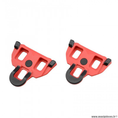 Cale-pédales route marque Atoo type shimano spd-sl mobile 4.5 degrés couleur rouge antiglisse