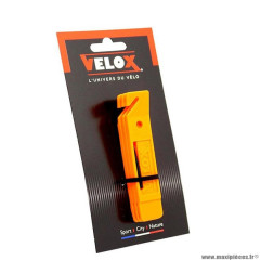 Outil demonte pneu vélo marque Vélox plastique couleur orange blister (x3)