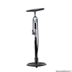Pompe vélo à pied marque Atoo couleur acier noir tête plastique valve schrader/presta (sans manomètre)