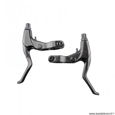 Leviers frein vélo VTT v-brake 2 doigts marque Clarks couleur alu noir