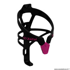 Porte-bidon vélo marque Zéfal pulse a2 couleur noir/rose avec lien elastomere 26g
