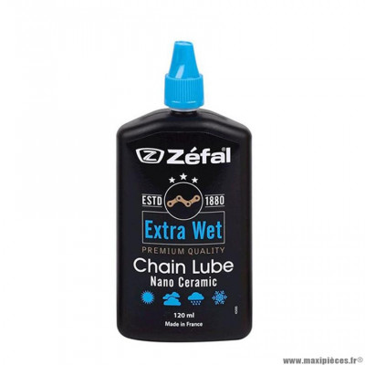 Huile/lubrifiant marque Zéfal extra wet lube ceramique très longue durabilite (125ml)