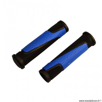 Poignées marque Progrip 807 couleur noir/bleu 125mm avec bouchons