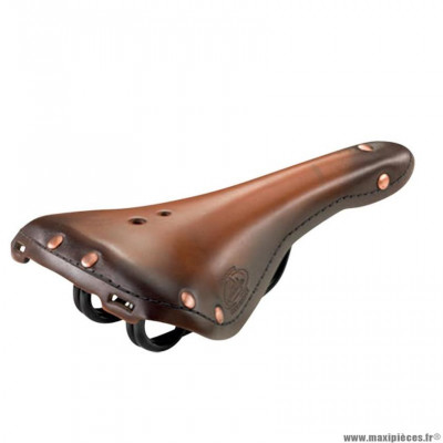 Selle vélo loisir marque Monte Grappa 1975 old sporting charleston cuir veritable