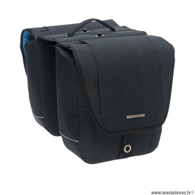 Sacoche vélo porte bagage à pont marque Newlooxs avero détachable couleur noir -25 litres -320x330x130mm