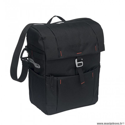 Sacoche vélo porte bagage marque Newlooxs vigo couleur noir -18.5 litres- 310x400x150mm