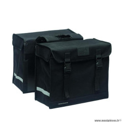 Sacoche vélo porte bagage à pont marque Newlooxs basic canvas de luxe couleur noir - 46 litres - 390x330x