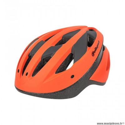 Casque route/VTT marque Polisport sport ride taille 54/58 couleur orange fluo/noir mat avec réglage occipital