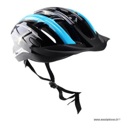 Casque route/VTT marque Polisport ride in taille 52/58 couleur noir/bleu in-mold avec réglage occipital