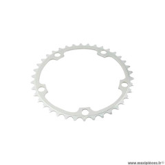 Plateau route diamètre 130 intérieur 41 dents argent alize (pour shimano) marque Spécialités TA 8/9/10/11 vitesses 5 branches