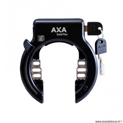 Antivol vélo fer à cheval marque Axa-Basta solid plus couleur noir (ouverture 58mm/option cable antivol)