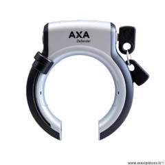 Antivol vélo fer à cheval marque Axa-Basta defender couleur noir/argent (ouverture 50mm/option cable antivol)