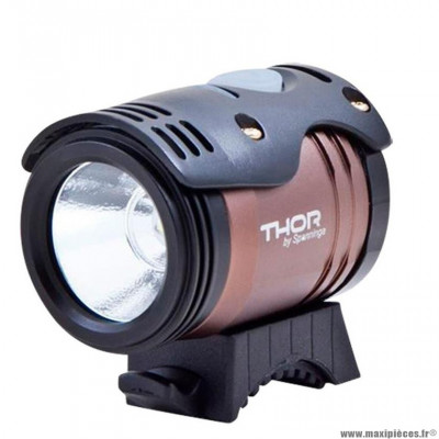 Eclairage vélo recharg. avant marque Spanninga led thor 1100 lumen 2 modes fixation strap