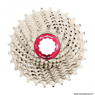 Cassette 11 vitesses route marque Sunrace csrx1 metallic - 11-28 dents (pour shimano)