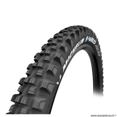 Pneu VTT 27.5x2.60 tringle souple marque Michelin e-wild front gumxtubeless ready couleur noir (66-584) vae/e-bike