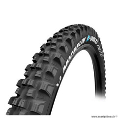 Pneu VTT 27.5x2.60 tringle souple marque Michelin e-wild rear gumxtubeless ready couleur noir (66-584) vae/e-bike
