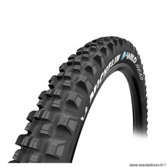 Pneu VTT 27.5x2.80 tringle souple marque Michelin e-wild rear gumxtubeless ready couleur noir (71-584) vae/e-bike