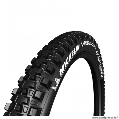 Pneu VTT 27.5x2.60 tringle souple marque Michelin wild enduro front gumxtubeless ready couleur noir (66-584)