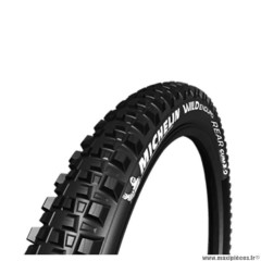 Pneu VTT 27.5x2.60 tringle souple marque Michelin wild enduro rear gumxtubeless ready couleur noir (66-584)