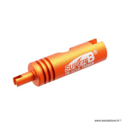 Outil demonte obus de valve shrader/presta marque Super B tb-vc10 couleur orange (classic)