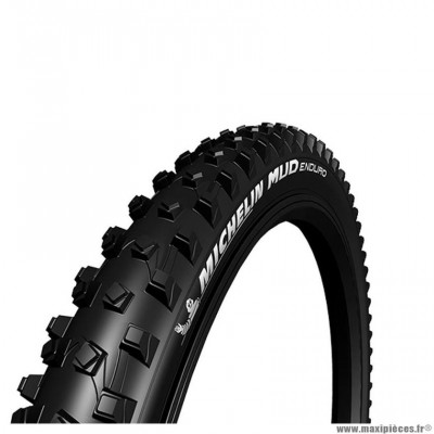 Pneu VTT 29x2.25 tringle souple marque Michelin mud enduro magix tubeless ready couleur noir (55-622)