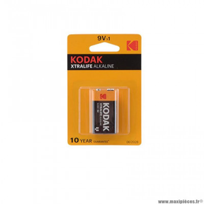 Pile alcaline 9v lr61 marque Kodak xtralife alkaline