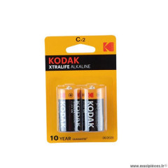 Pile alcaline 1.5v lr14 marque Kodak xtralife alkaline (x2)