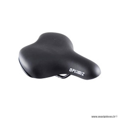 Selle vélo loisir marque Optimiz confort mixte couleur noir rail acier (238x146mm)