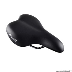 Selle vélo loisir marque Optimiz confort mixte couleur noir rail acier (251x283mm)