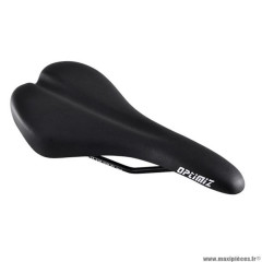 Selle vélo route/VTT marque Optimiz confort mixte couleur noir rail acier (272x138mm)