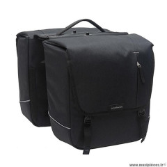 Sacoche vélo porte bagage à pont marque Newlooxs nova double couleur noir détachable - 32 litres -