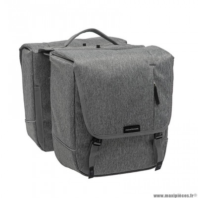 Sacoche vélo porte bagage à pont marque Newlooxs nova double couleur gris détachable - 32 litres -