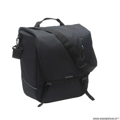 Sacoche vélo porte bagage marque Newlooxs nova single couleur noir - 16 litres - 350x350x150mm