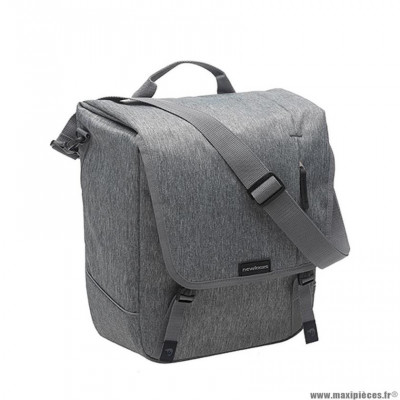 Sacoche vélo porte bagage marque Newlooxs nova single couleur gris - 16 litres - 350x350x150mm