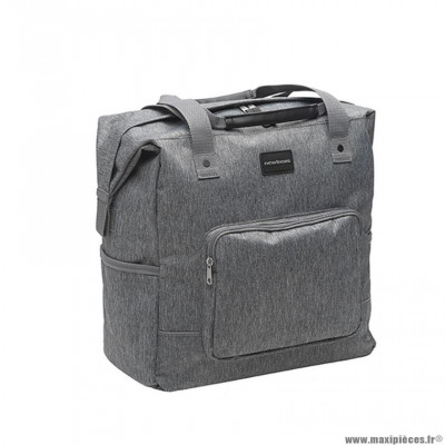 Sacoche vélo porte bagage marque Newlooxs nova camella couleur gris - 24.5 litres - 360x360x190mm