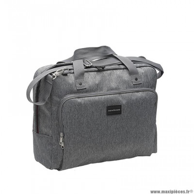 Sacoche vélo porte bagage marque Newlooxs nova postino couleur gris - 18 litres - 390x300x160mm