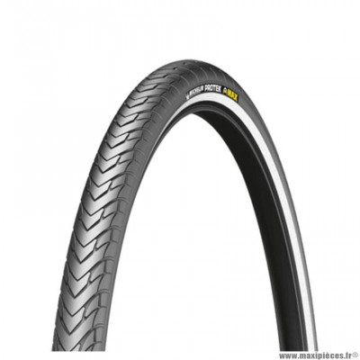 Pneu VTT 26x1.40 marque Michelin city protek max tringle rigide couleur noir flanc réfléchissant (35-559)