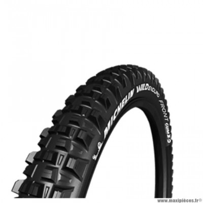 Pneu VTT 27.5x2.40 tringle souple marque Michelin wild enduro front gumxtubeless ready couleur noir (61-584)