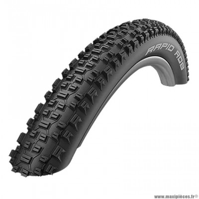 Pneu VTT 26x2.10 tringle rigide marque Schwalbe rapid rob couleur noir 650 g. (54-559) hs 425