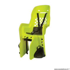 Porte-bébé vélo arrière sur cadre marque Polisport joy ff couleur jaune fluo coussin gris foncé -22kgs