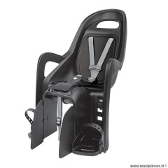 Porte-bébé vélo arrière sur cadre marque Polisport groovy ff couleur noir coussin gris foncé -22kgs