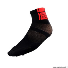 Socquettes marque FLR nylon couleur noir/rouge hauteur 9cm 39/42